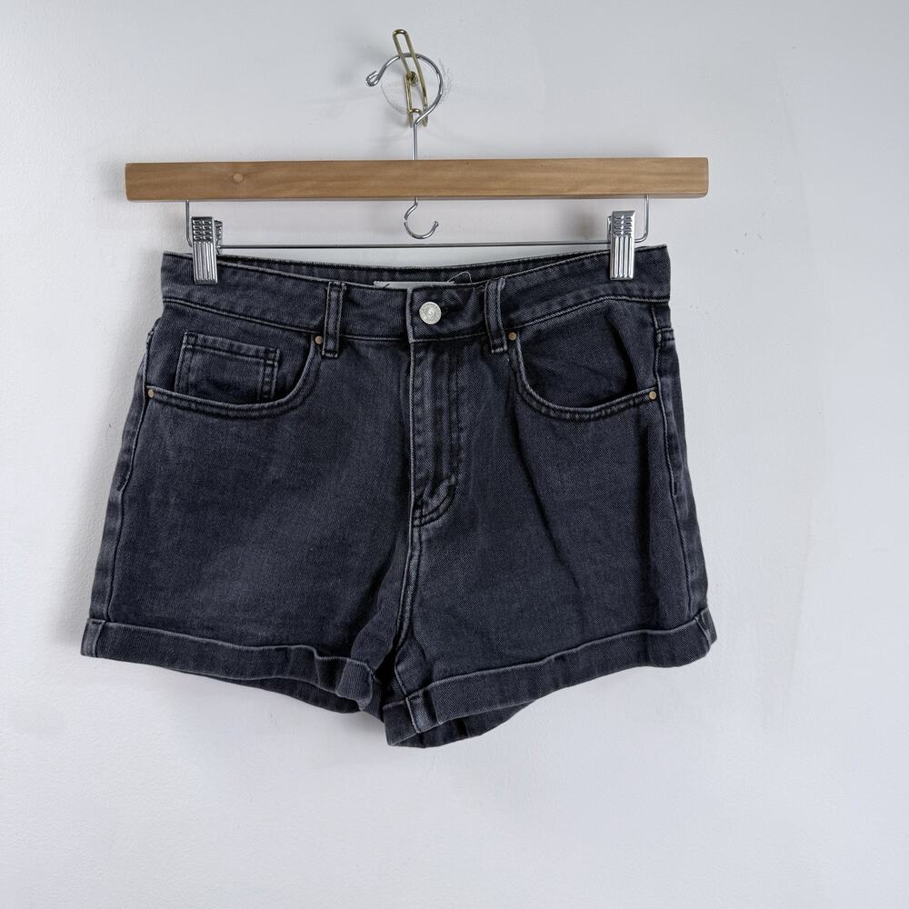 Pacsun Mom Shorts Black Denim High Waisted Cuffed Size 27